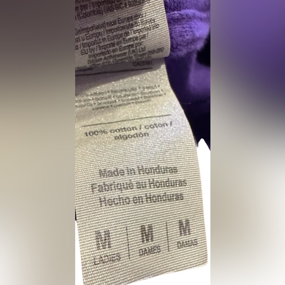 2-Pack Gildan Women’s Heavy Cotton T-Shirts – Purple – Size M - Picture 3 of 4